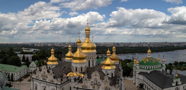 Uitzicht over het Lavra complex in Kiev