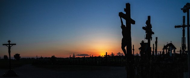 Zonsondergang bij de Kruisheuvel