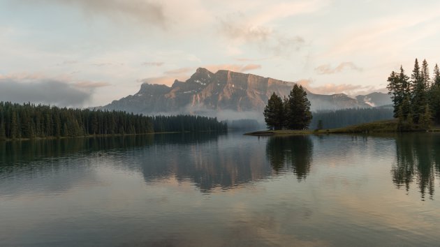 Vergeten meer in Banff