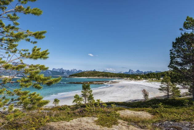 Tropisch strand Noorwegen