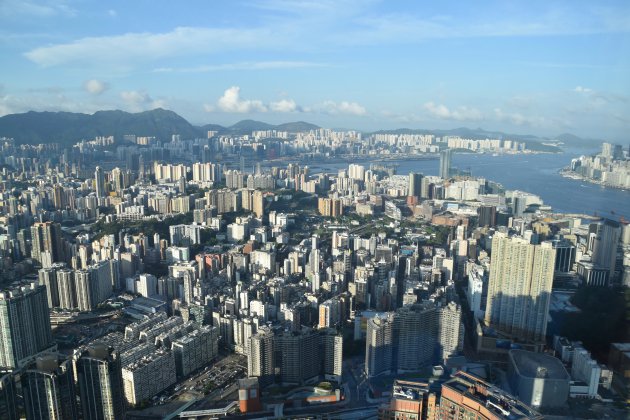 Hongkong vanaf grote hoogte