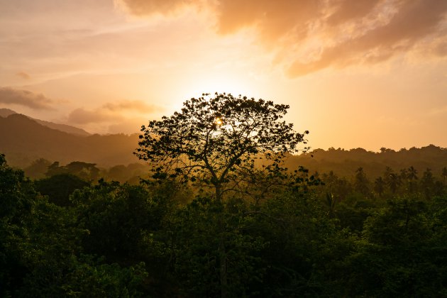 Zonsondergang in Noord Colombia