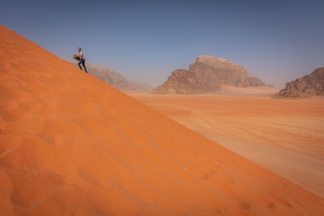 Een grote zandbak