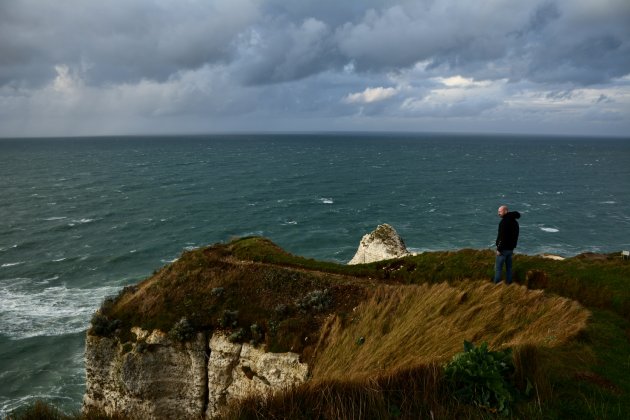 Op de kliffen van Etretat