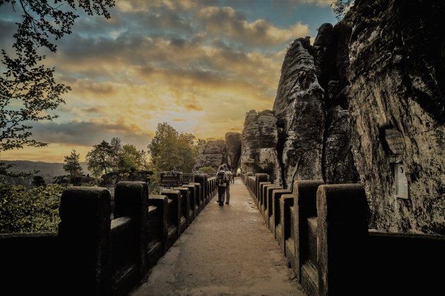 Lopen over de Bastei