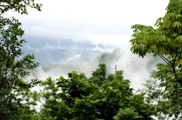 Laaghangende bewolking.