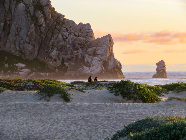 Genieten van de zonsondergang bij Morro Rock