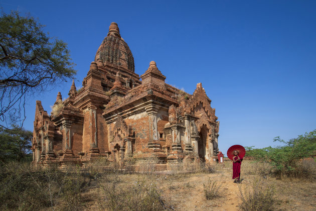 jonge monnik in Bagan
