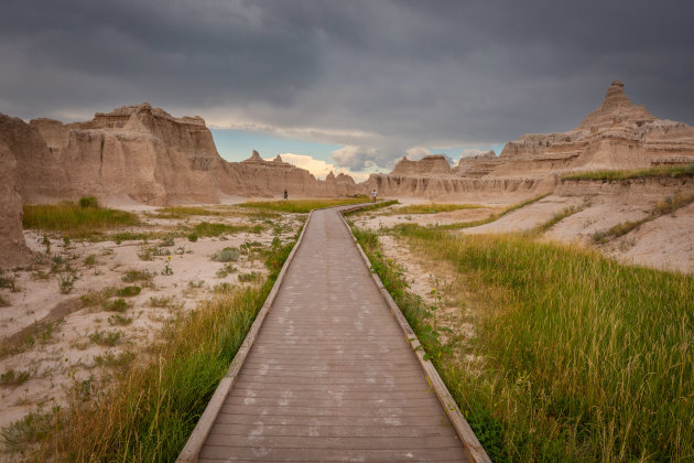 Door trail in de Badlands