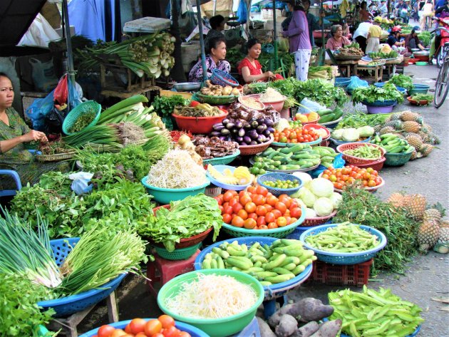 Groentemarkt in Hanoi
