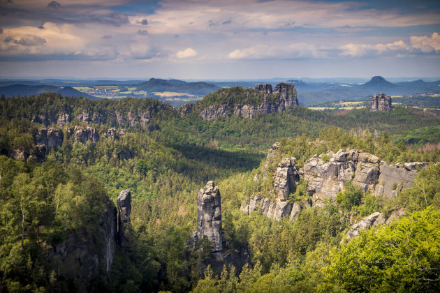De bijzondere rotsformaties van het Sächsische Schweiz
