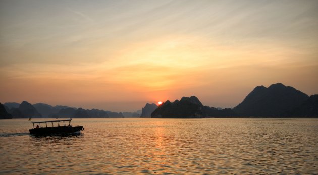 Sunset at Ha Long Bay