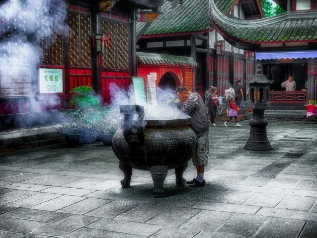 Grote tempel in Chengdu