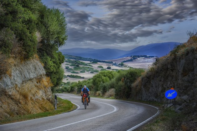 De eenzame fietser