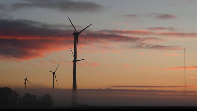 Ochtend gloren in de polder