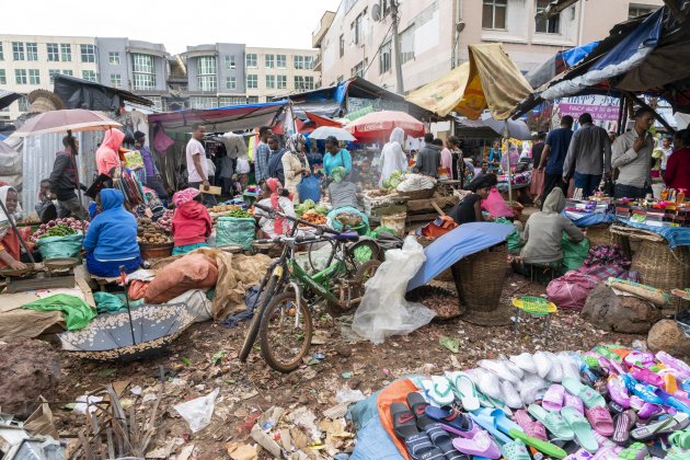 Op de markt in Gondar