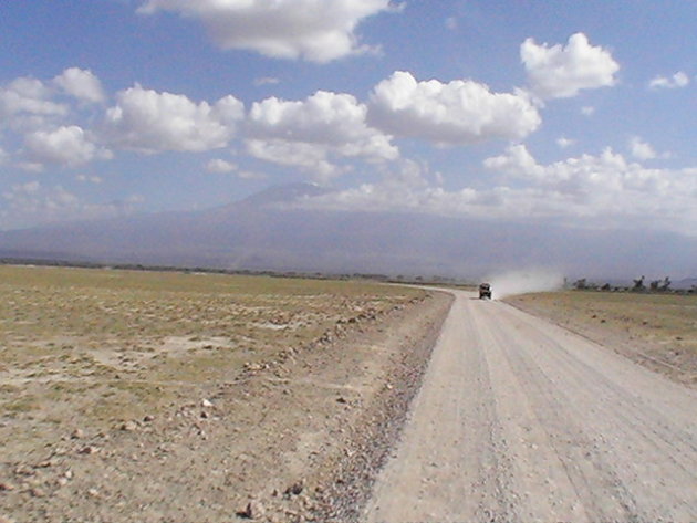 Onderweg tijdens een safari in Kenia.