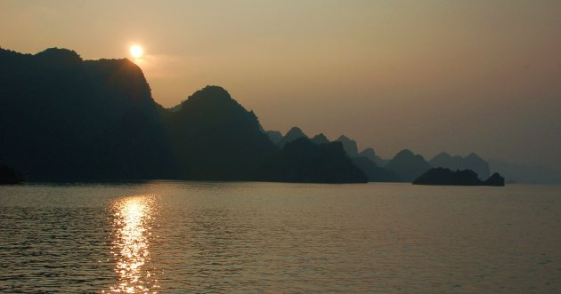 Sunset in Halong Bay