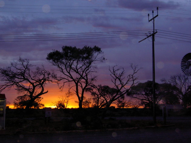 Zonsondergang in de Outback