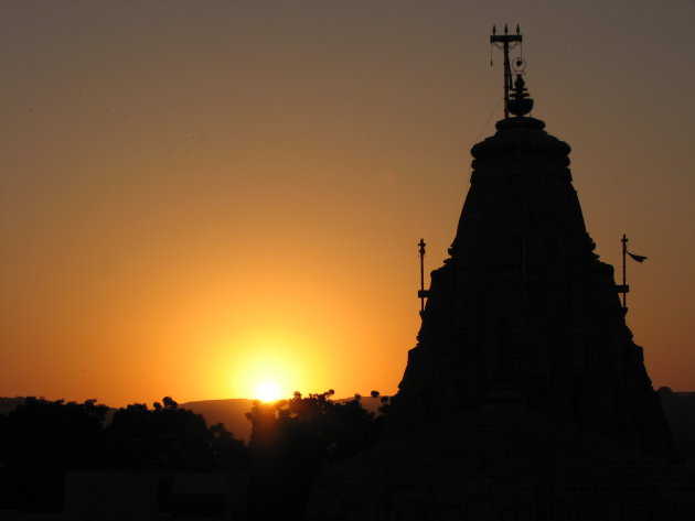 Zonsondergang in Rajastan