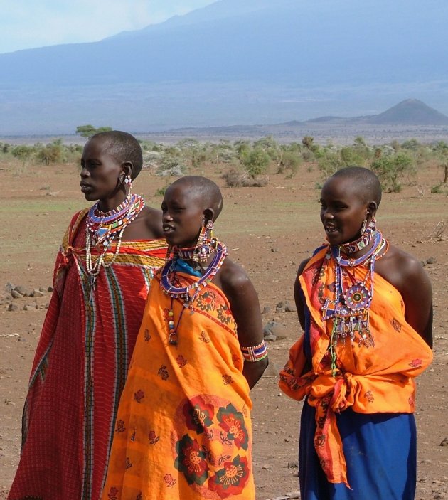 Masai bij Kilamanjaro