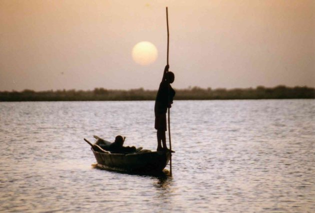 zonsopkomst op de niger