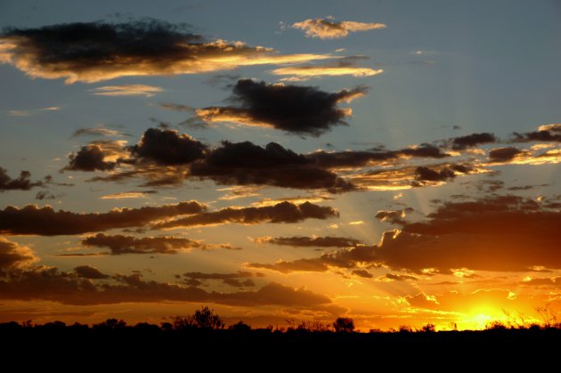 zonsondergang bij Uluru