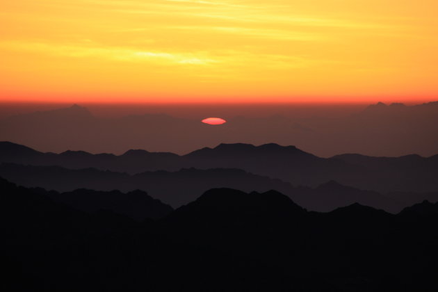 Zonsopgang op de Djebel Musa