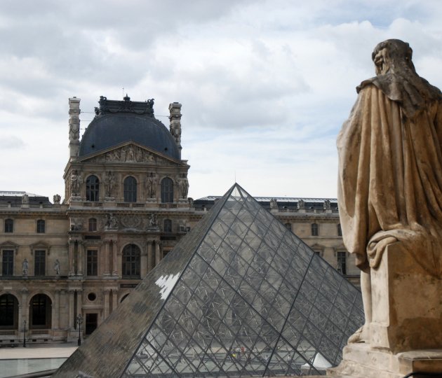 Het Louvre vanuit het louvre