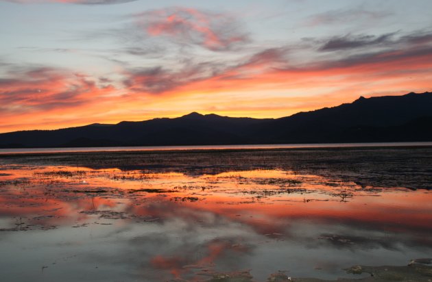 zonsondergang Lake Markakol