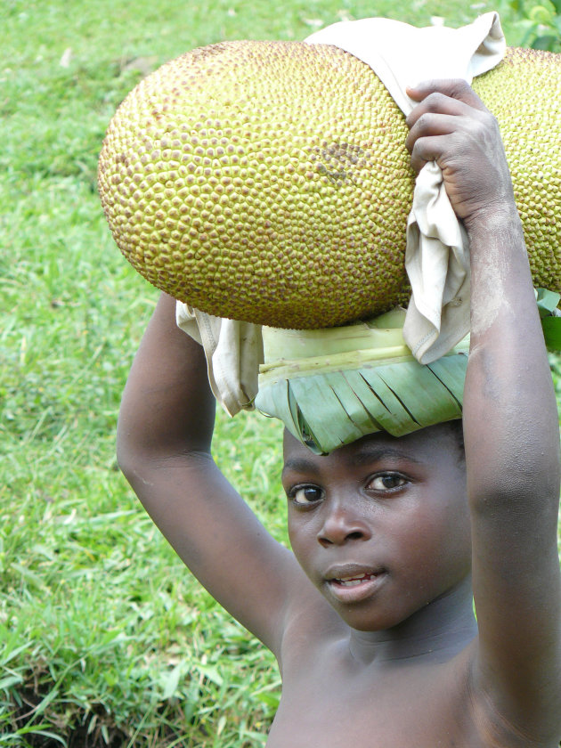 Jackfruit met kind...