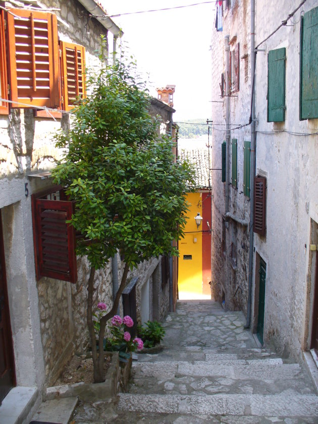 trappen in het centrum van Rovinj