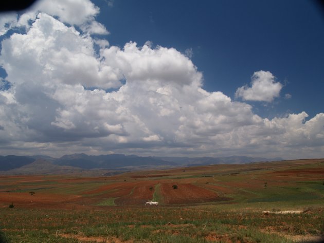 landschap Lesotho bij Malealea
