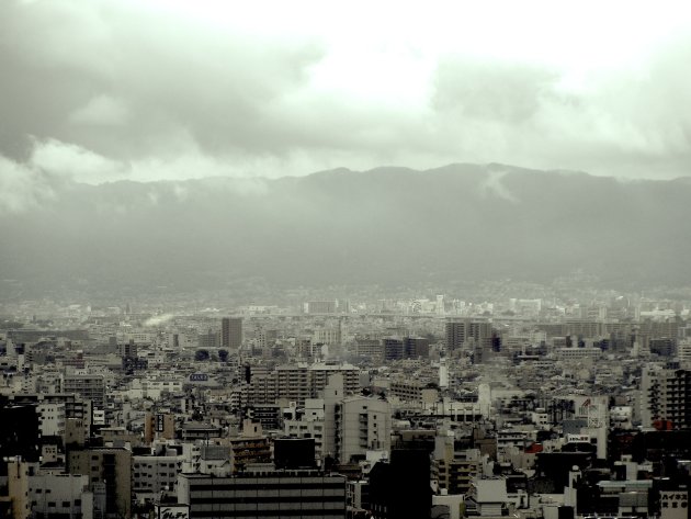 Osaka, mountains.