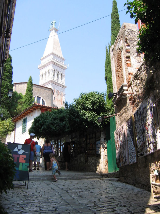 Bijna bij de Eufemiakerk Rovinj