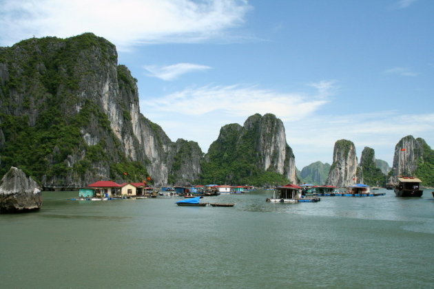 Visserswoningen Halong Bay