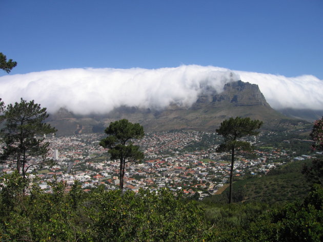 Tafelberg in de wolken