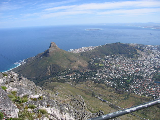 Uitzicht over Kaapstad vanaf de Tafelberg