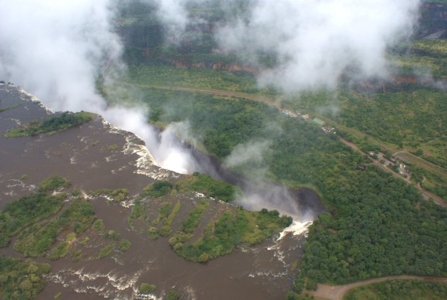 Vic. Falls vanuit de Helicopter!