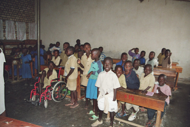 Schoolklas in het internaat van Gatagara