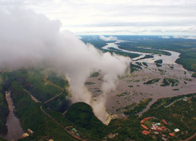 Victoria Falls vanuit de helicopter!