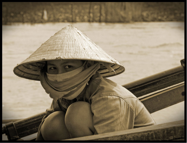 Verkoopster in Mekong Delta