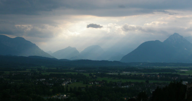 Zonsondergang Festung HohenSalzburg 