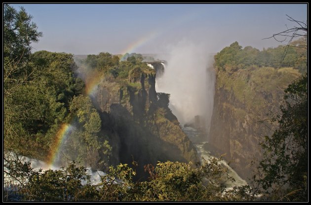 Vic. Falls met regenboog