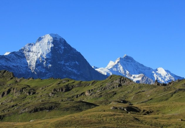 Eiger noordwand met Jungrau en Silberhorn