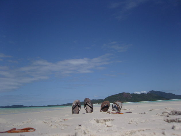 flip flops on the beach