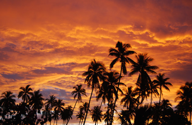 zonsondergang op Moorea