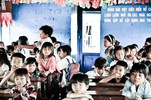 De klas van de Vietnamese school, Tonle Sap