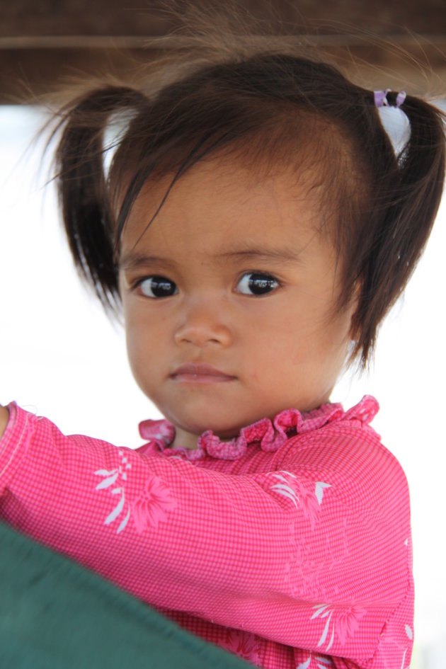 Portret van een meisje in de Mekongdelta