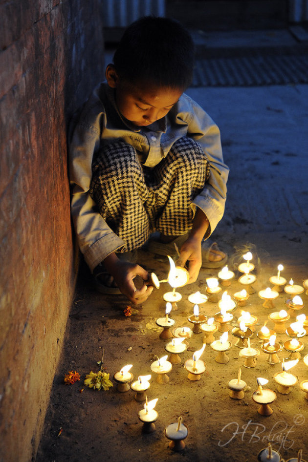 Kaarsjes in Patan